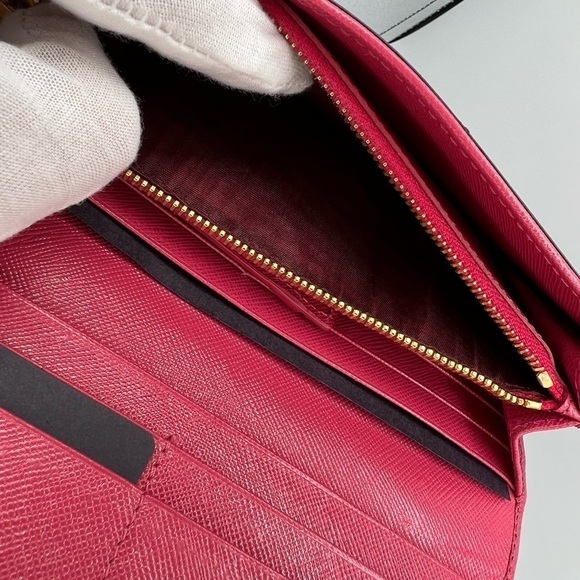 REDUCED! PRADA Saffiano Pink Leather Long Wallet *Full Inclusion* - Picture 11 of 11